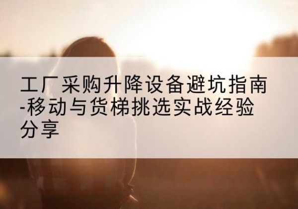 洞口移动式升降机怎么选-工厂采购升降设备避坑指南-移动与货梯挑选实战经验分享