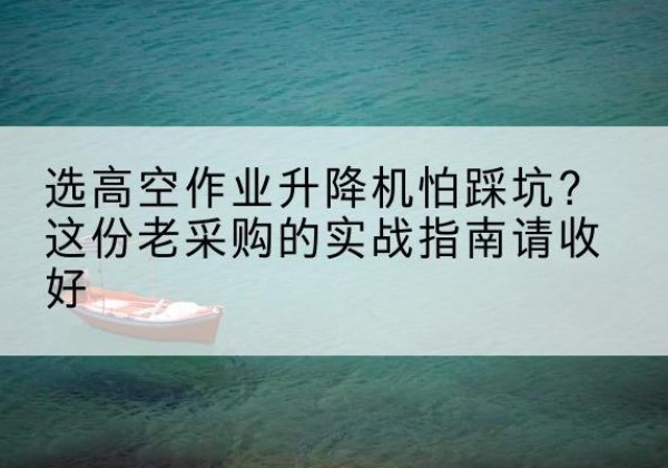洞口高空作业升降机厂家推荐-选高空作业升降机怕踩坑？这份老采购的实战指南请收好